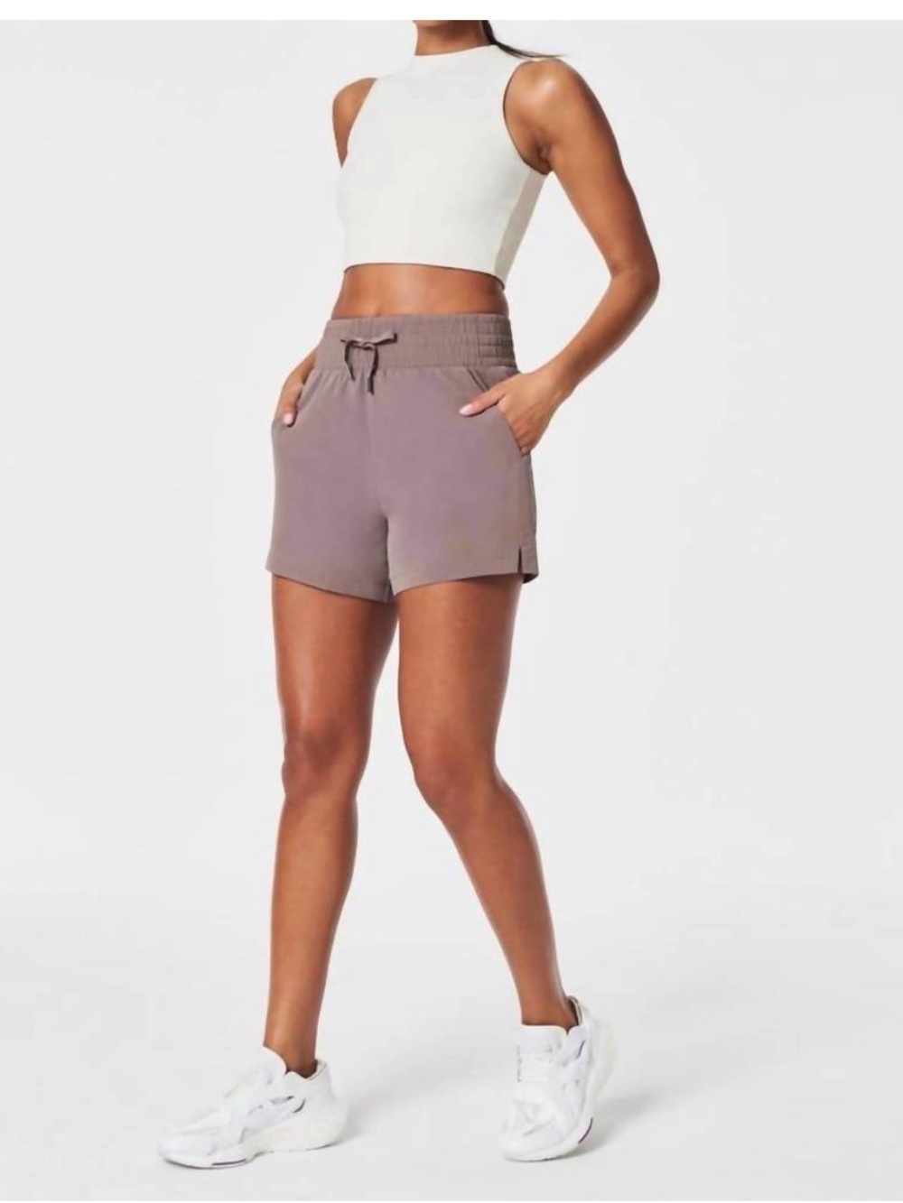 Spanx Out Of Office Short In Brown Smoke Size Large